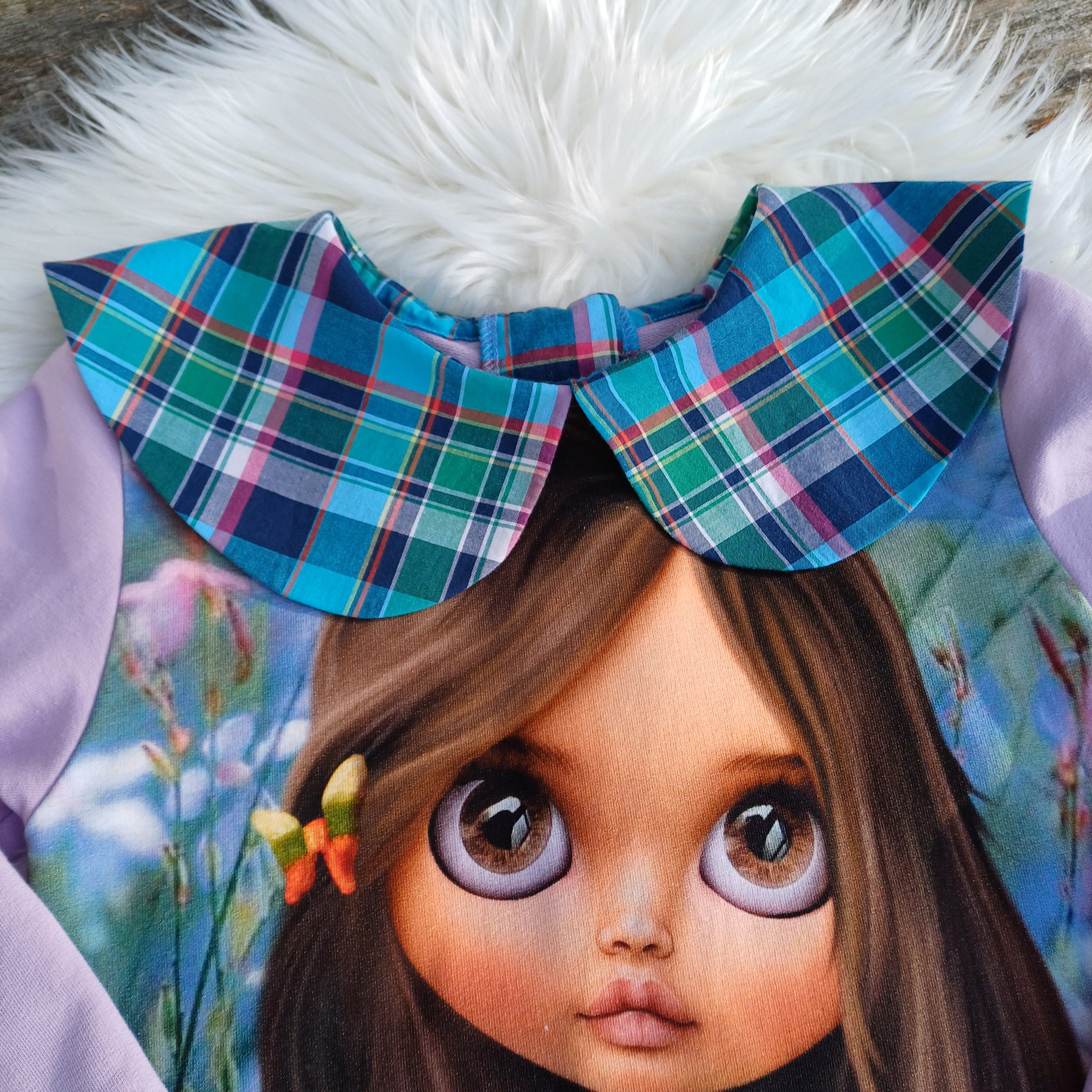 Suknelė "Mergaitė tarp langelių"