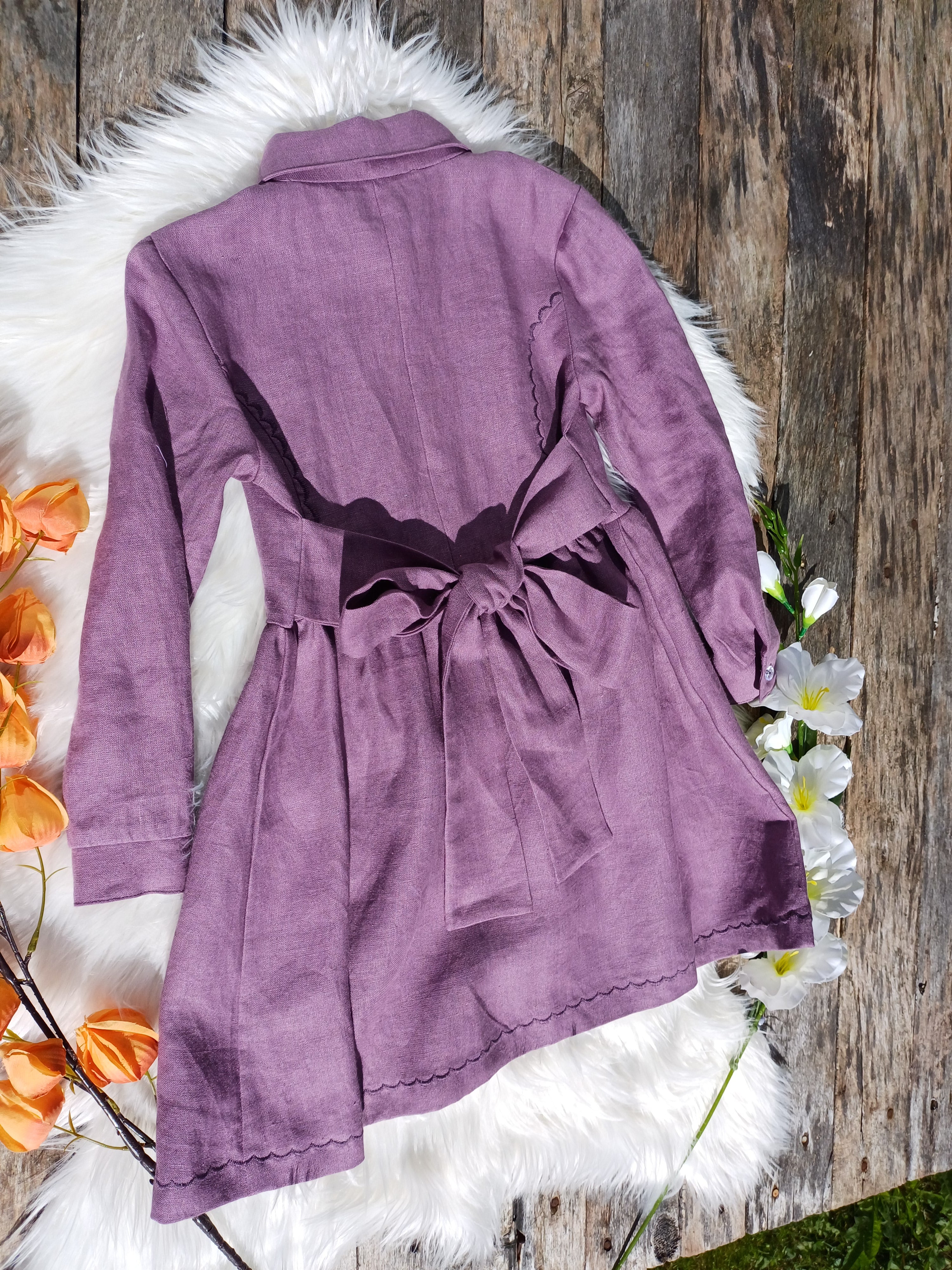 Lininė suknelė " Slyvaitė"