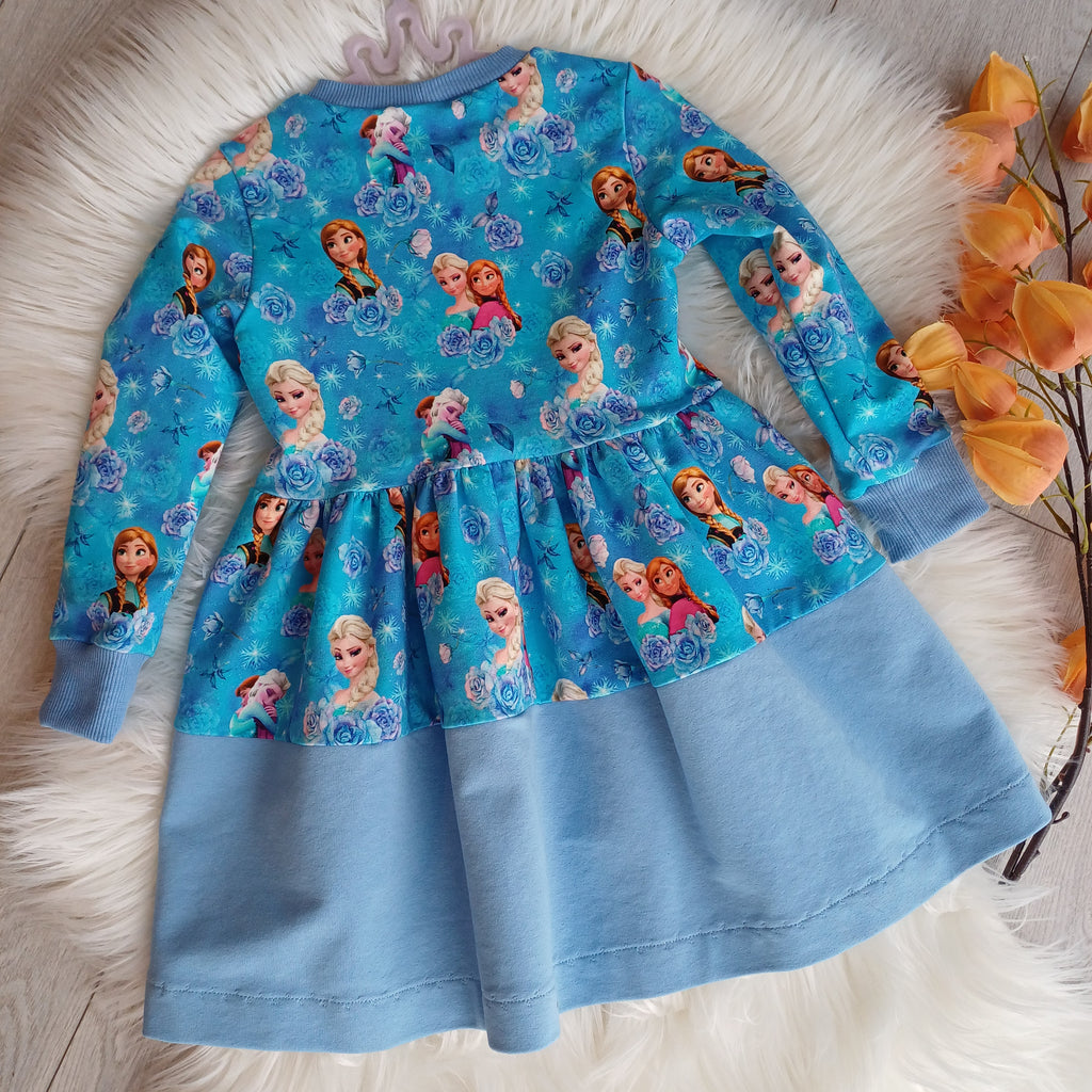 Mėlyna suknelė mergaitėms