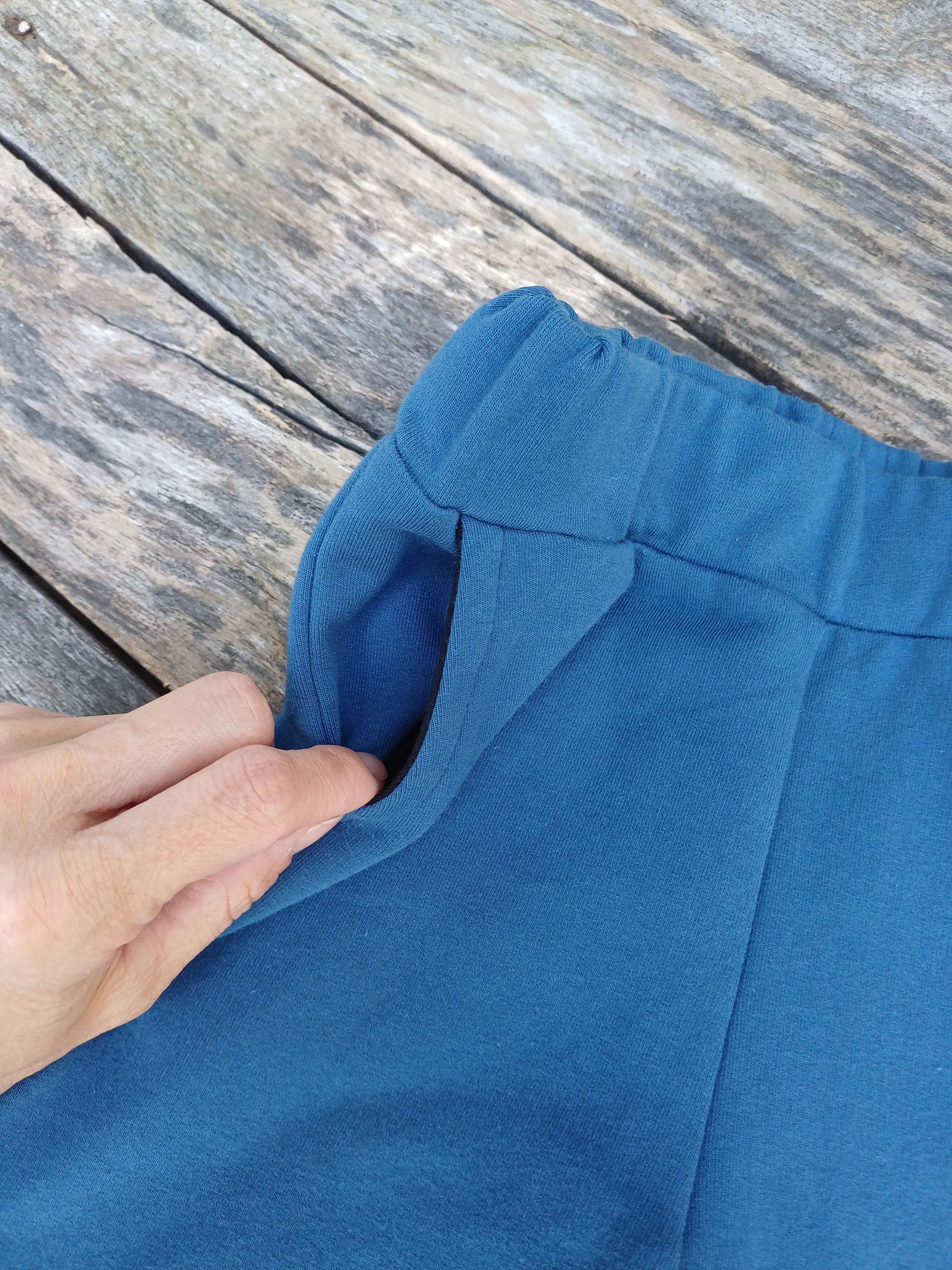 Kelnės su plonu pūkeliu - "Mėlynos"