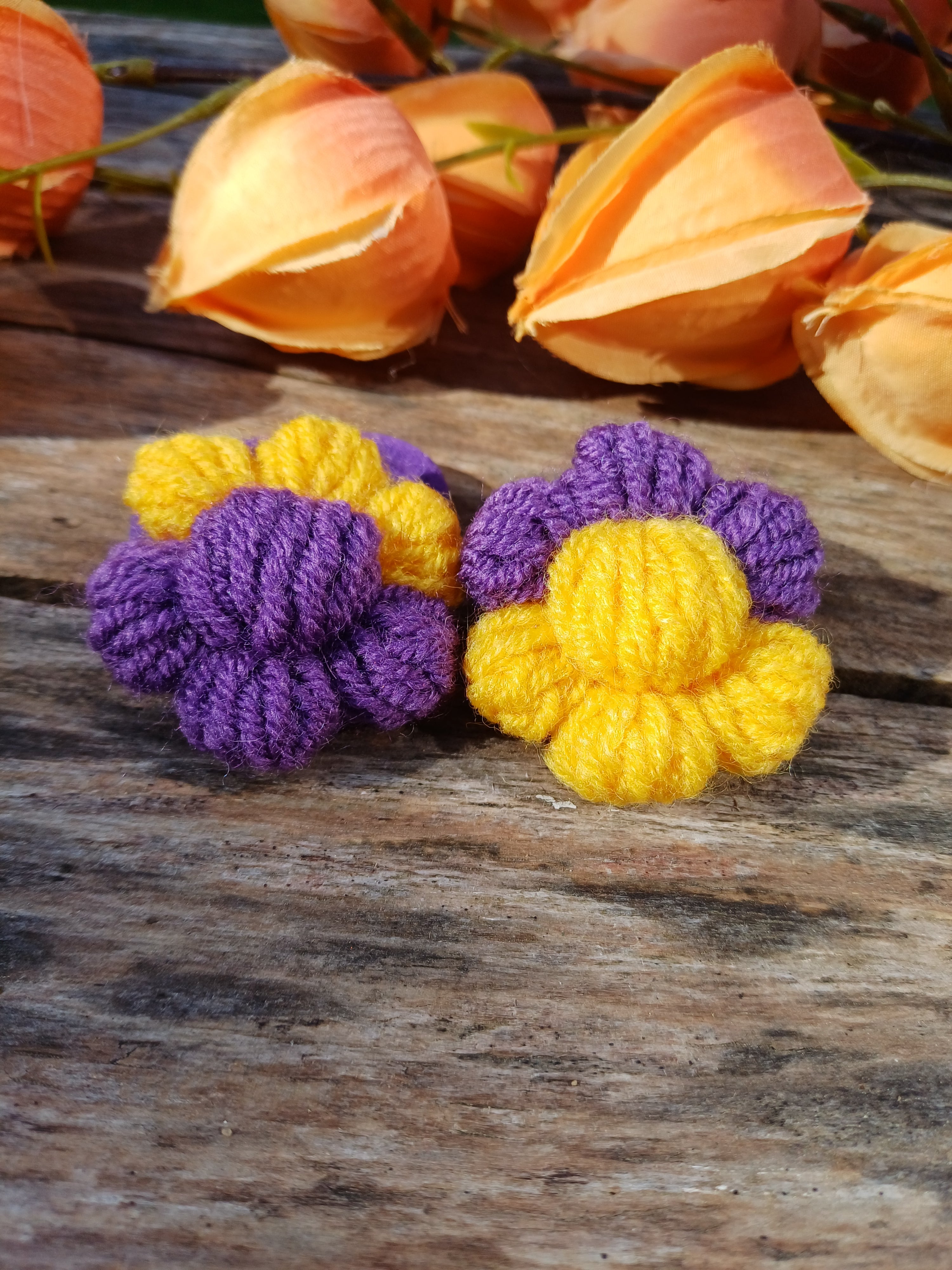 Gumelės geltona ir violetinė