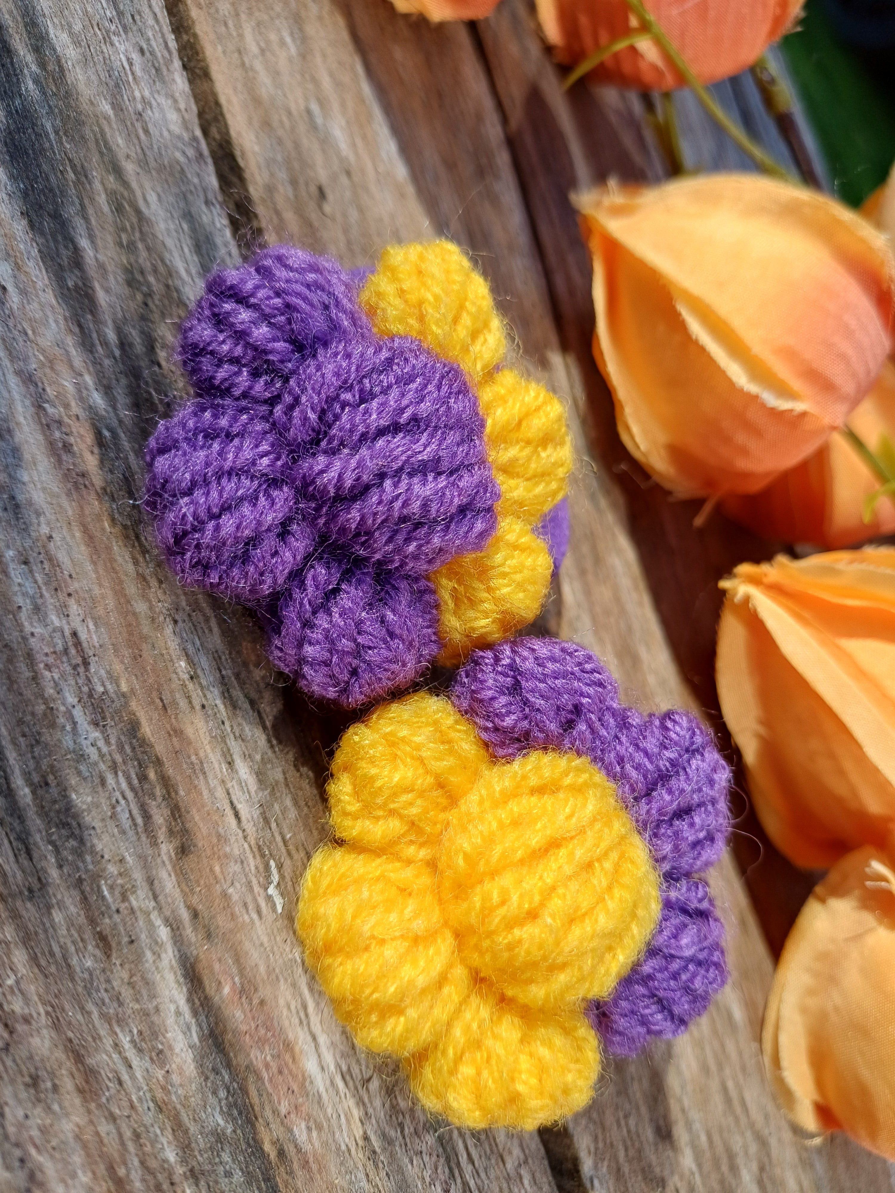 Gumelės geltona ir violetinė