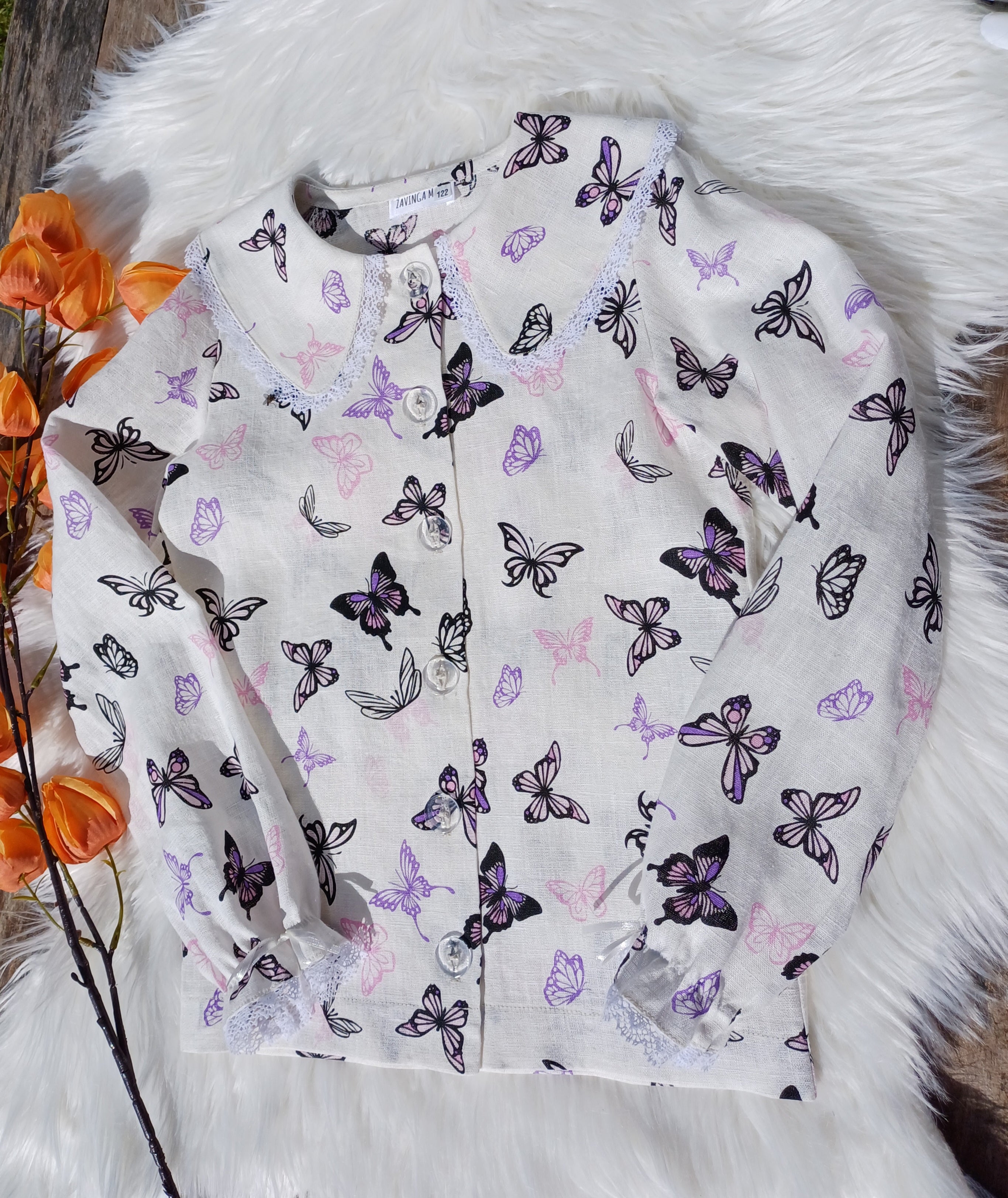 Lininis kostiumėlis "Drugelių šokis"