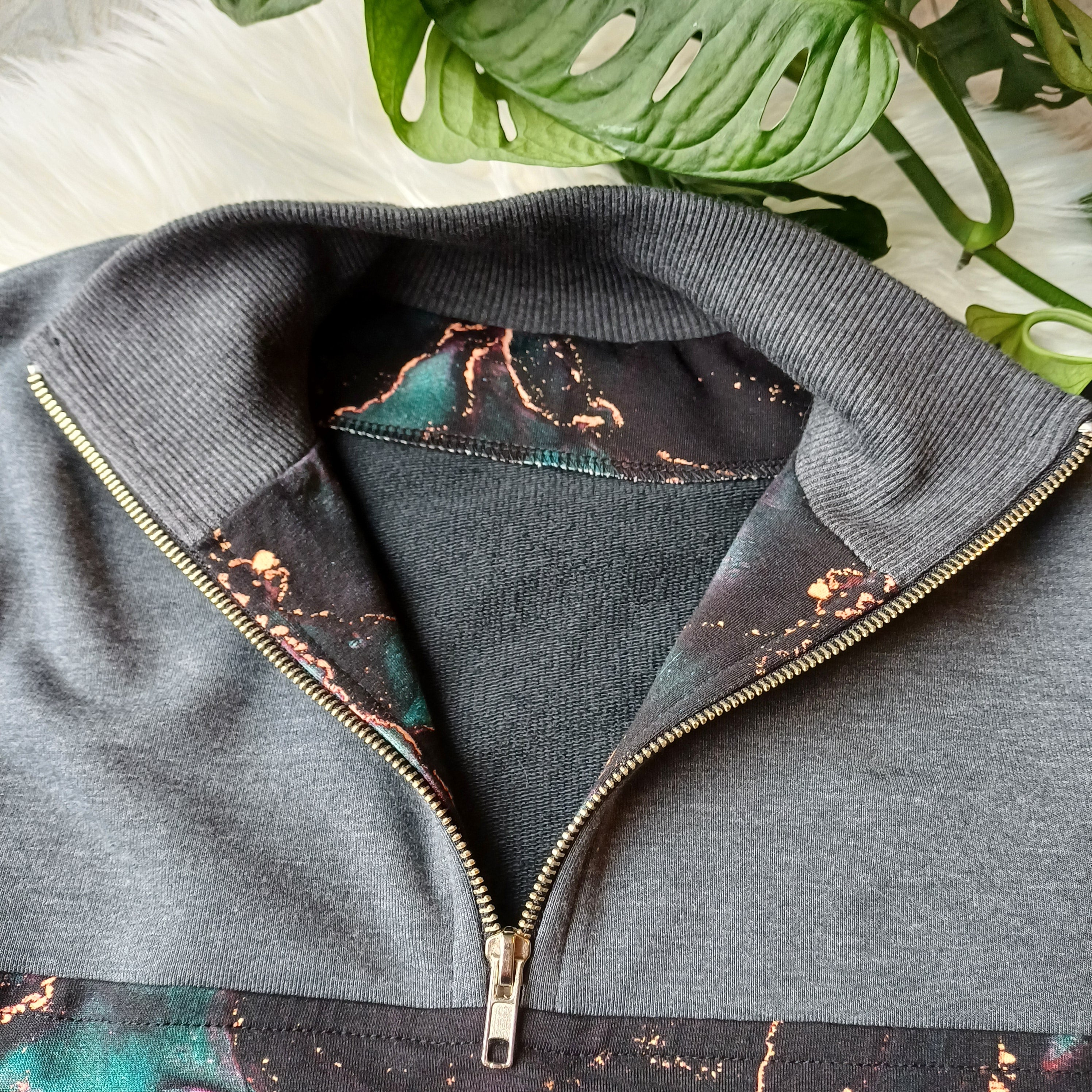 ZERO WASTE džemperis su užtrauktuku 146 dydis