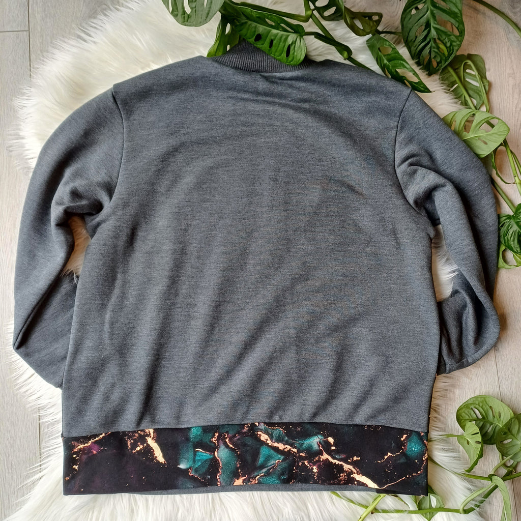 ZERO WASTE džemperis su užtrauktuku 146 dydis