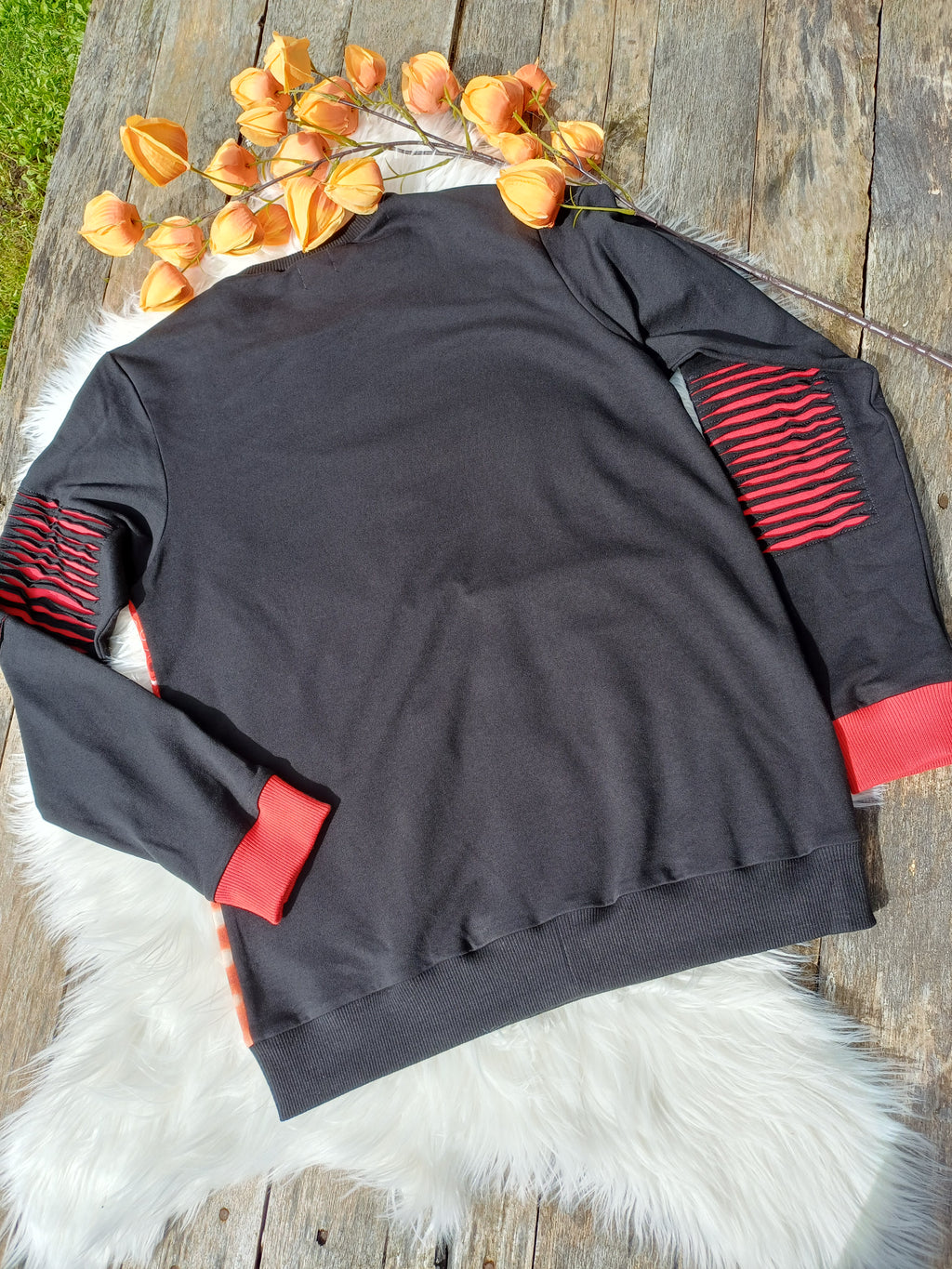 Rankų darbo džemperis merginai "Raudonplaukė ryški" 158d