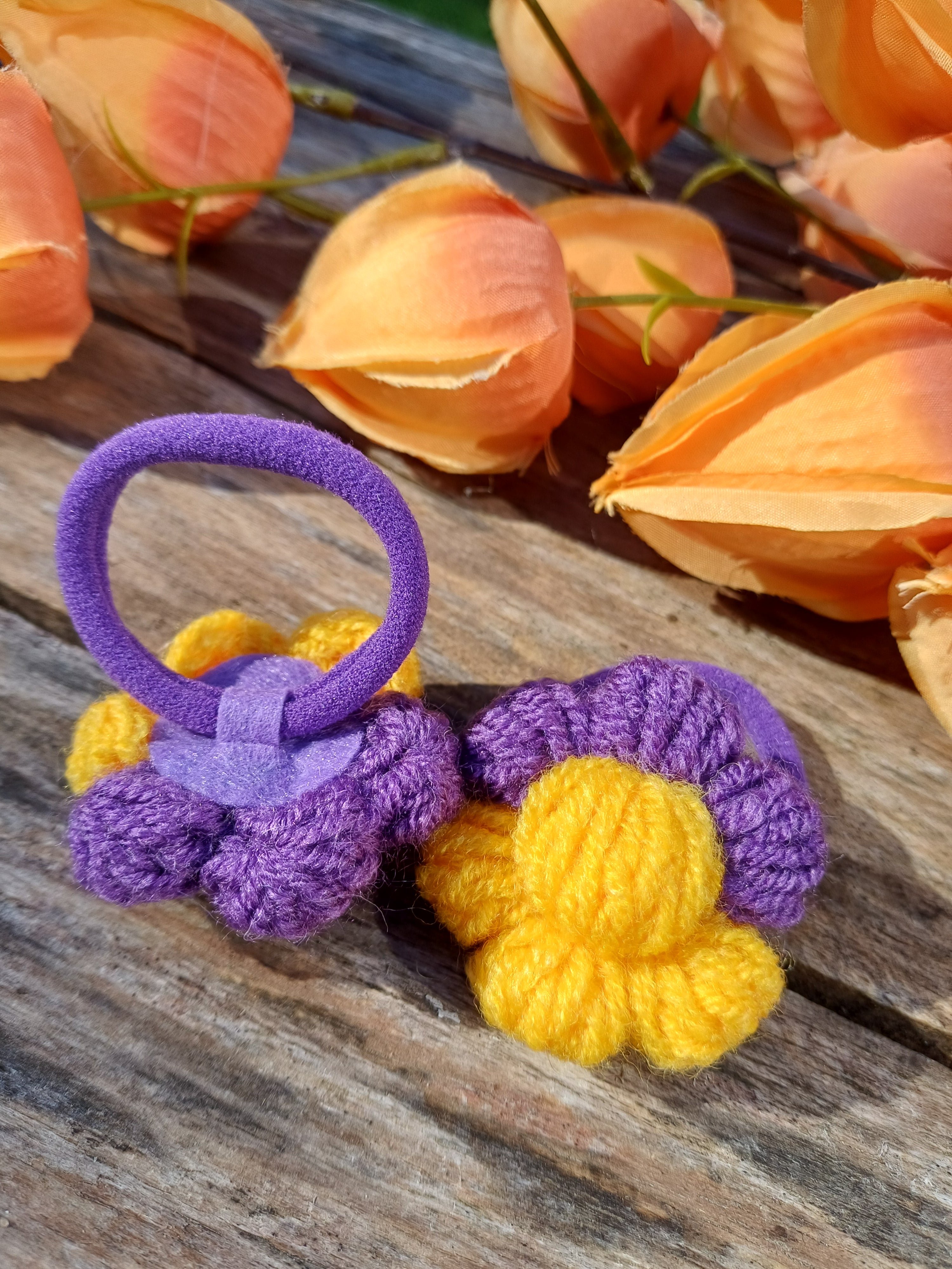 Gumelės geltona ir violetinė