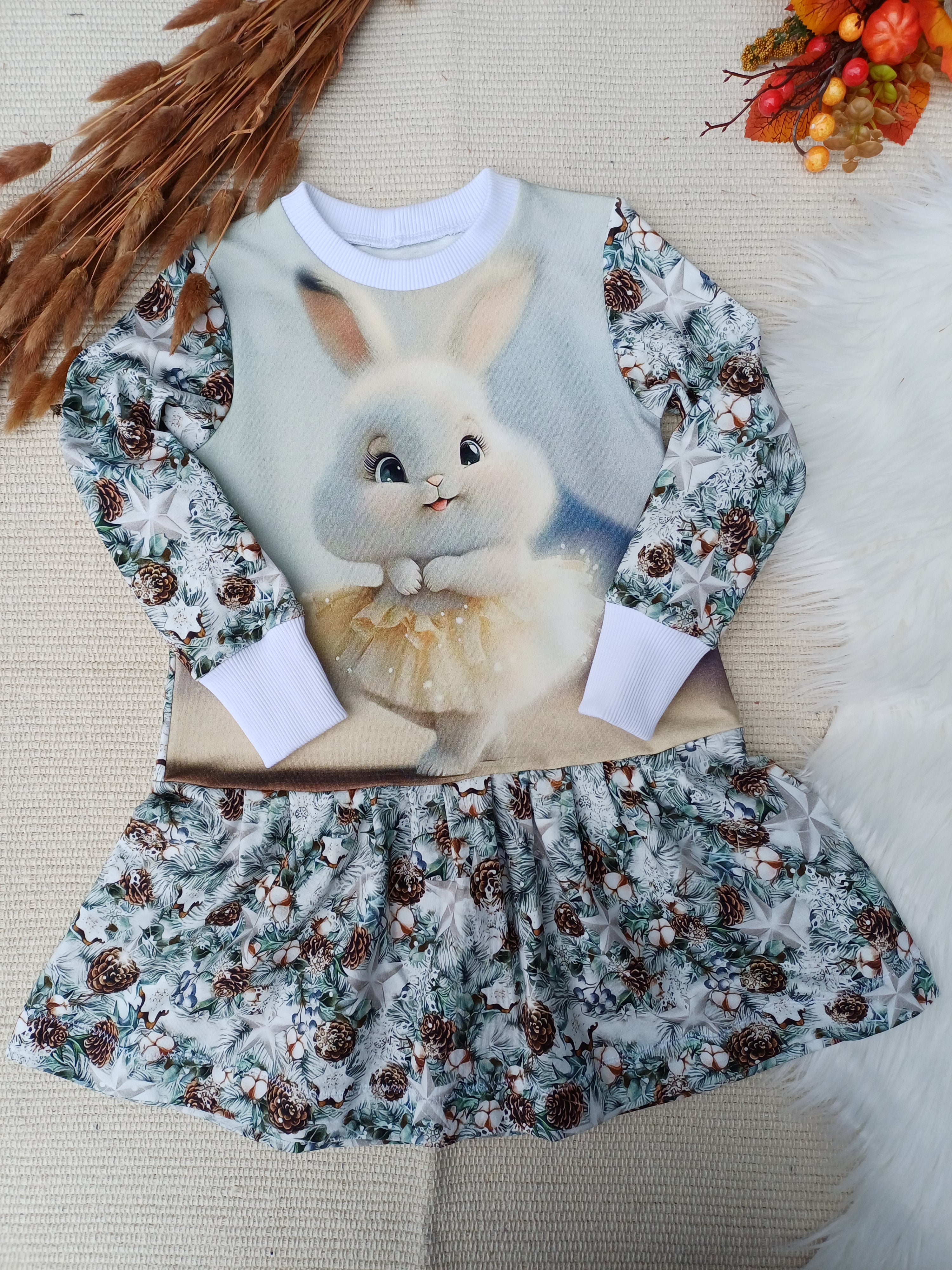 Suknelė " Kalėdų zuikutė" 98d