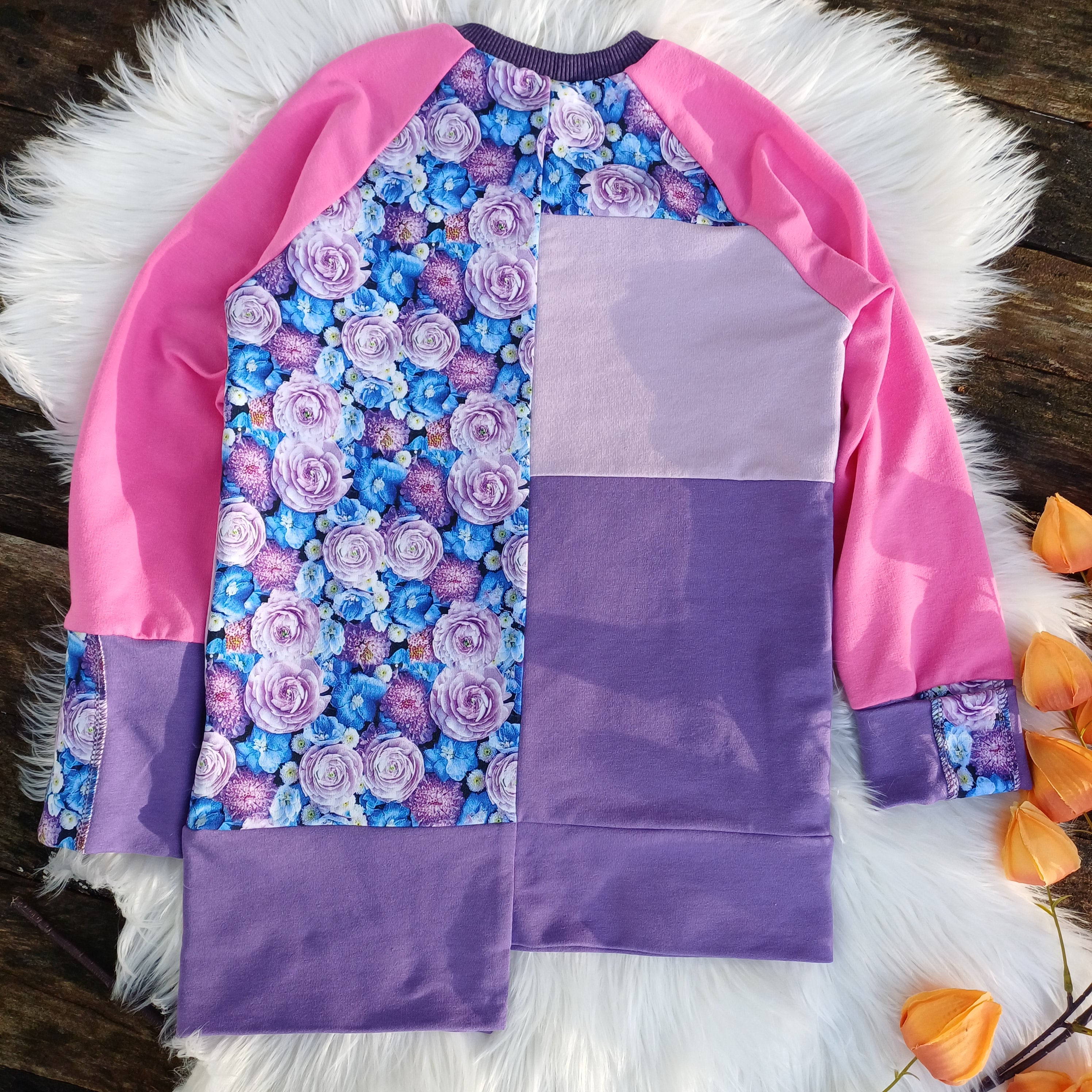 Rankų darbo, unikalus džemperis - tunika 122-134d