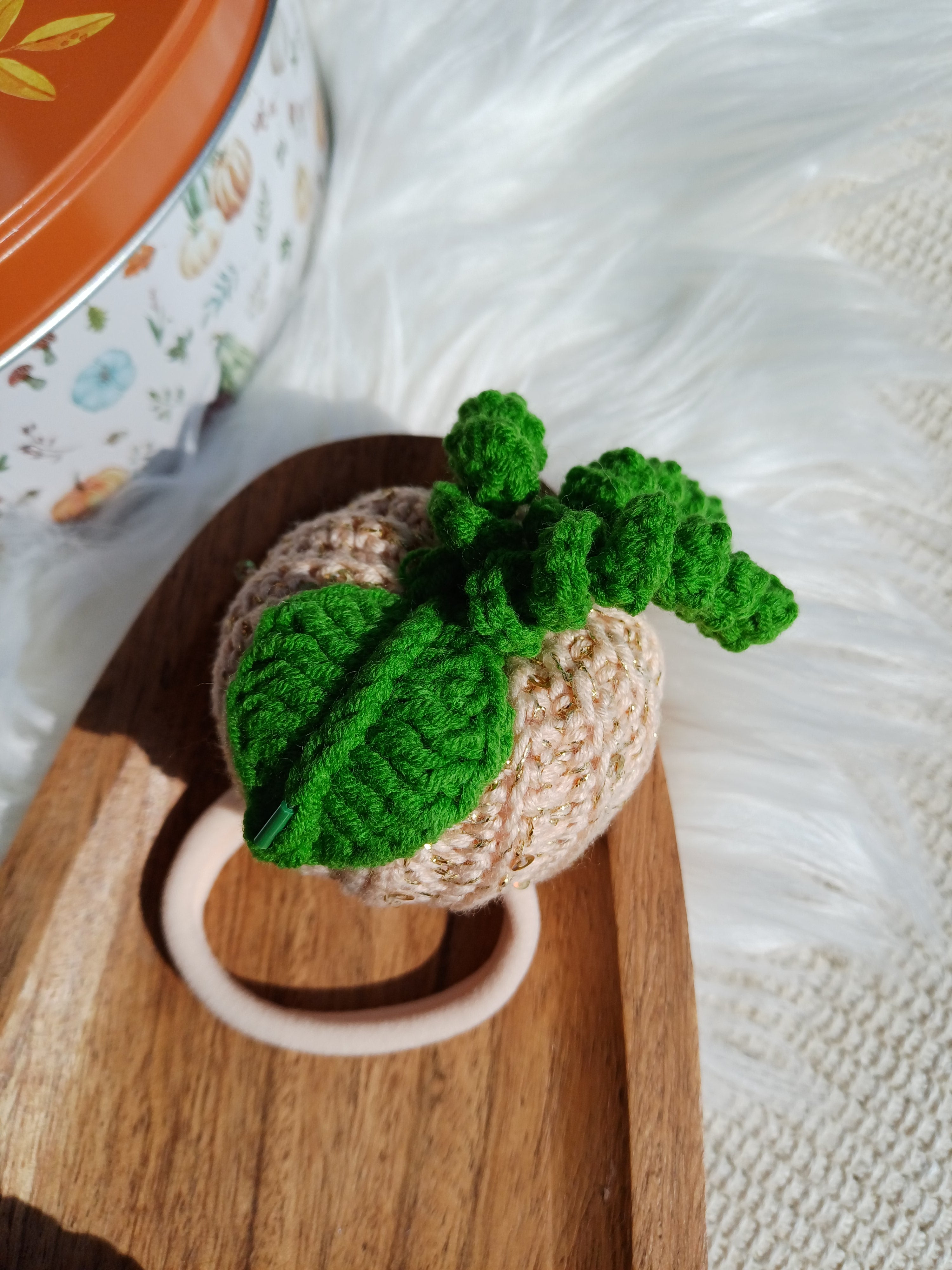 Plaukų gumelės "Kreminiai moliūgai"