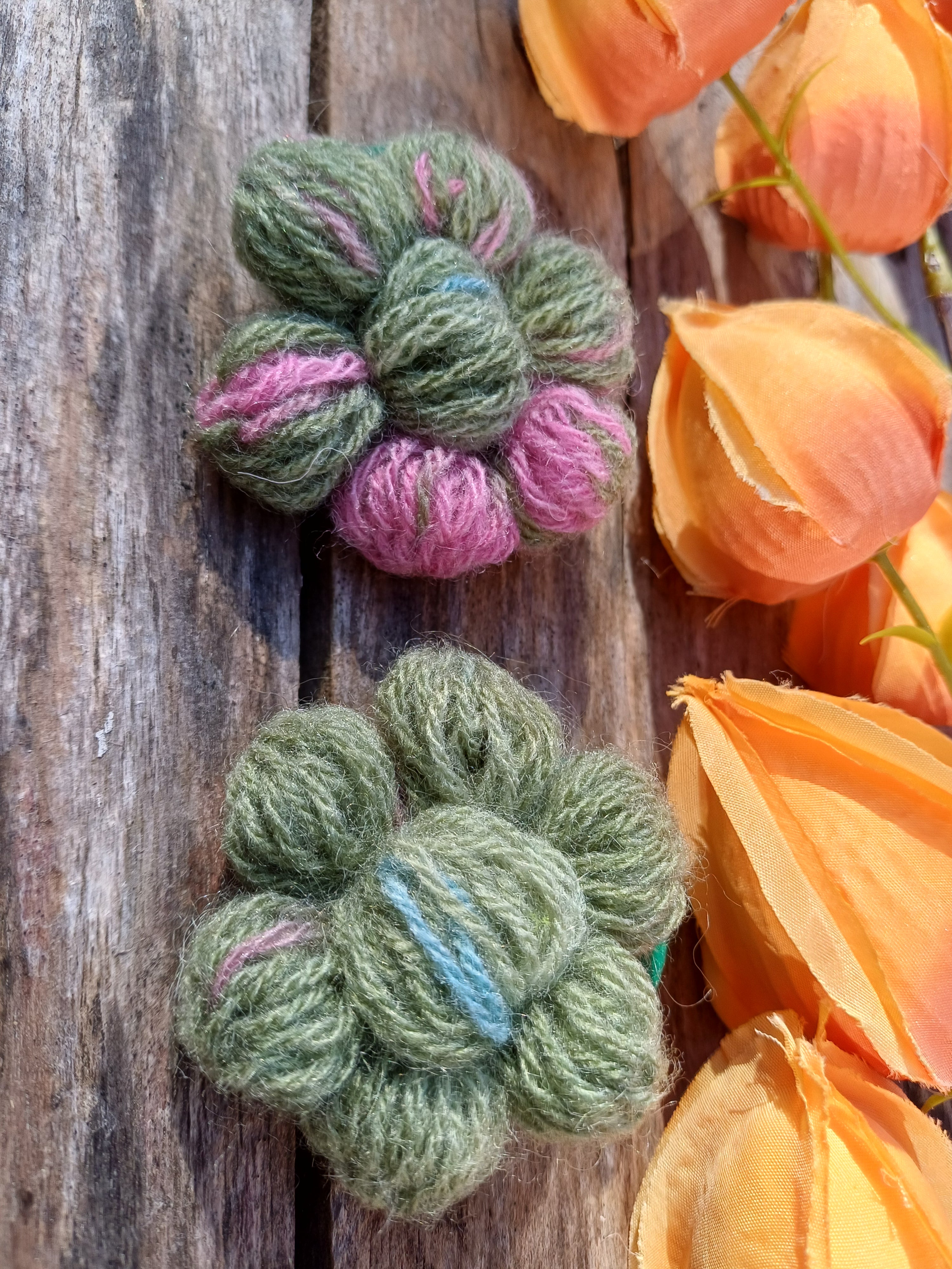 Gumelės žalia ir rožinė