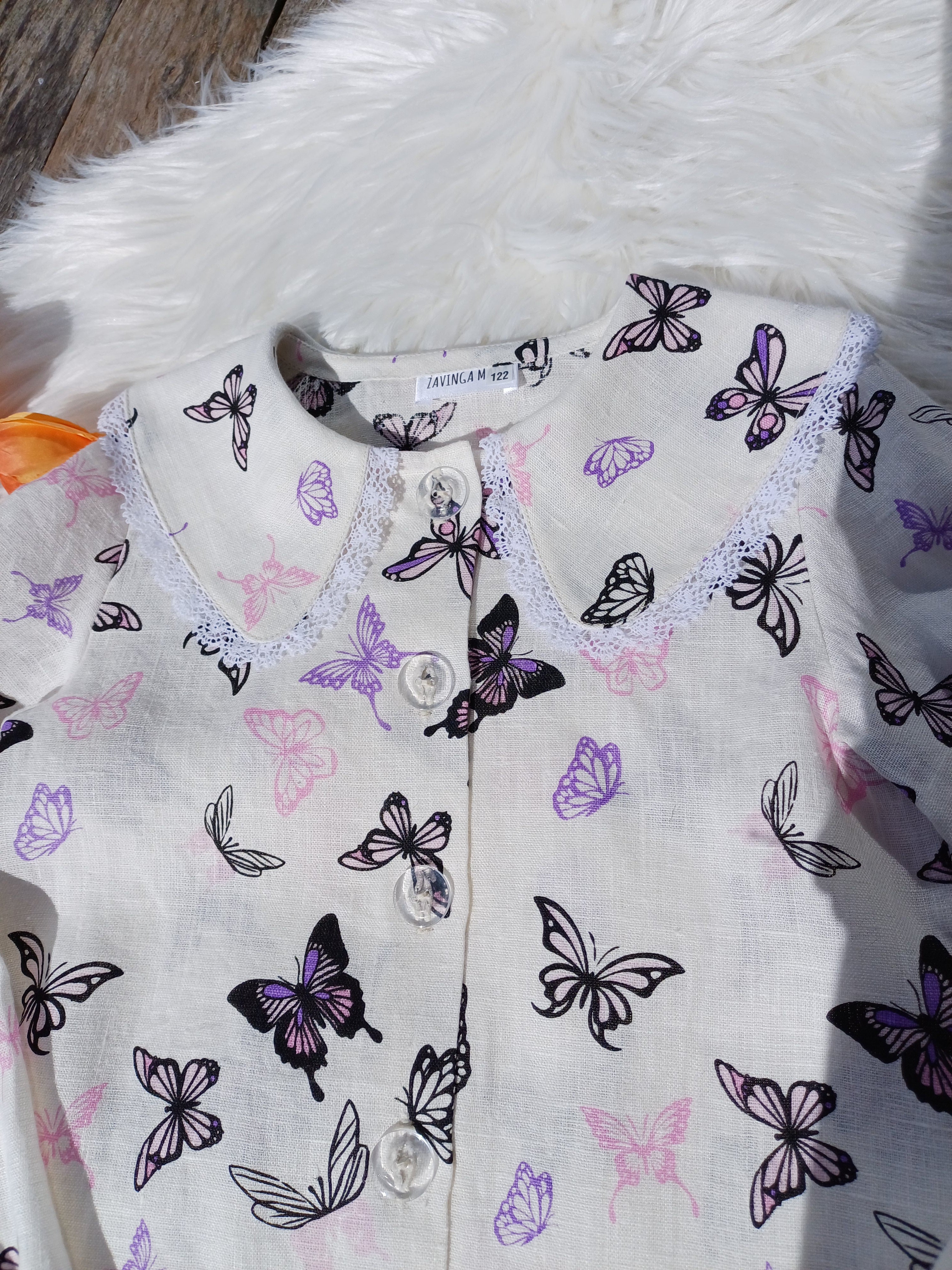 Lininis kostiumėlis "Drugelių šokis"