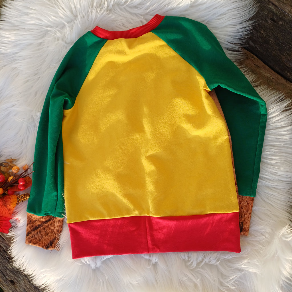 Vaikiškas rankų darbo džemperis su kombainu berniukams