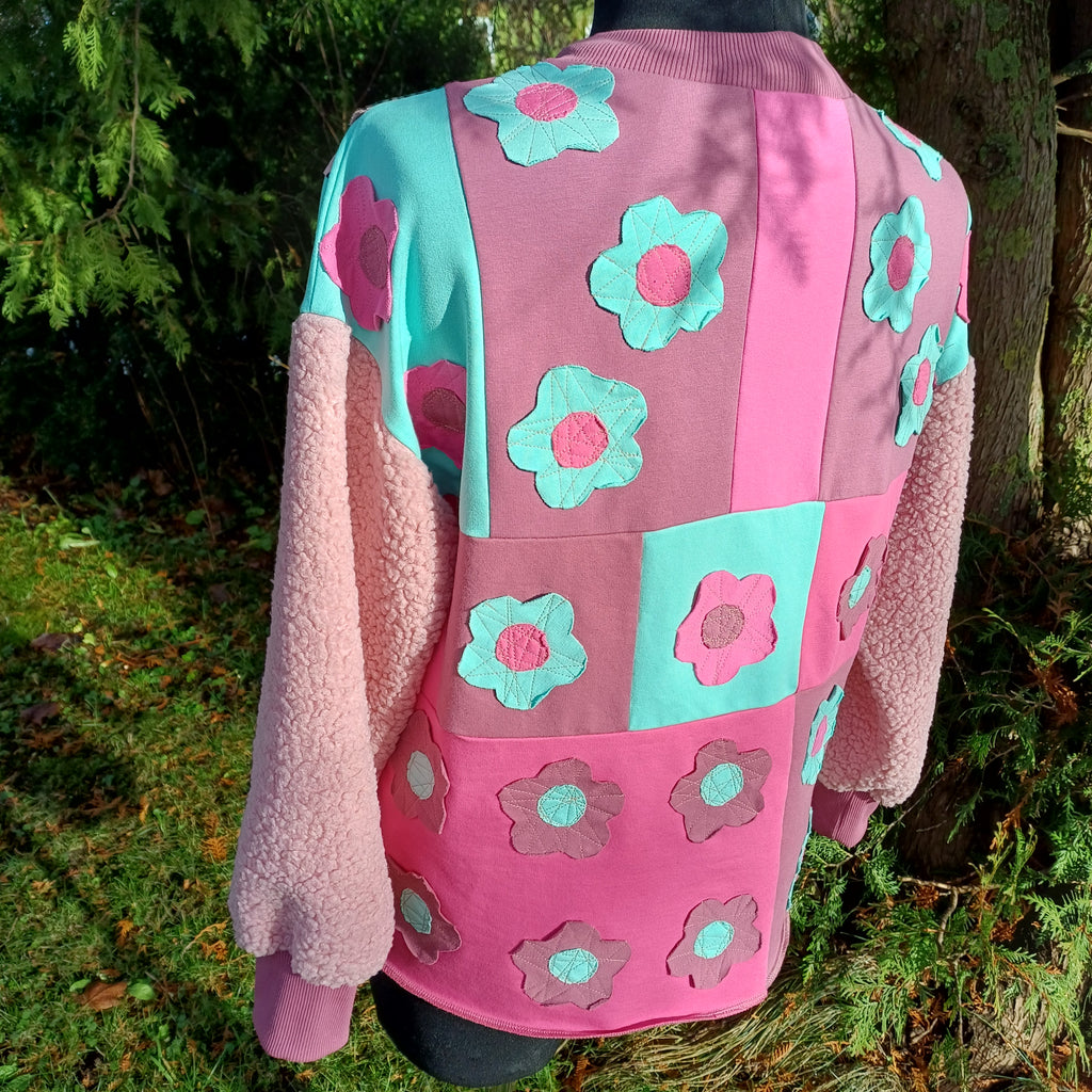 Džemperis rožinių ir mėtinių atspalvių ZERO WASTE