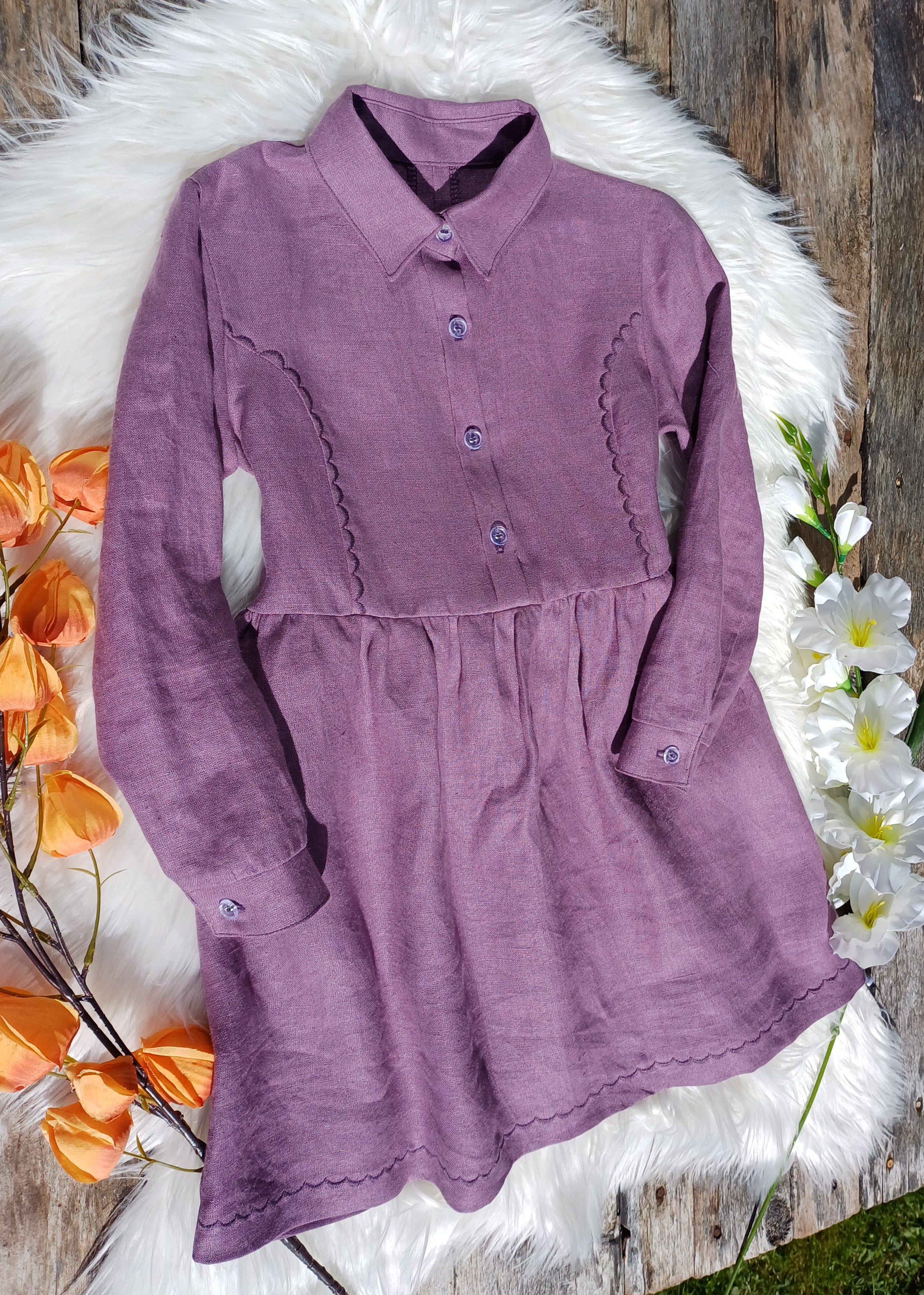 Lininė suknelė " Slyvaitė"