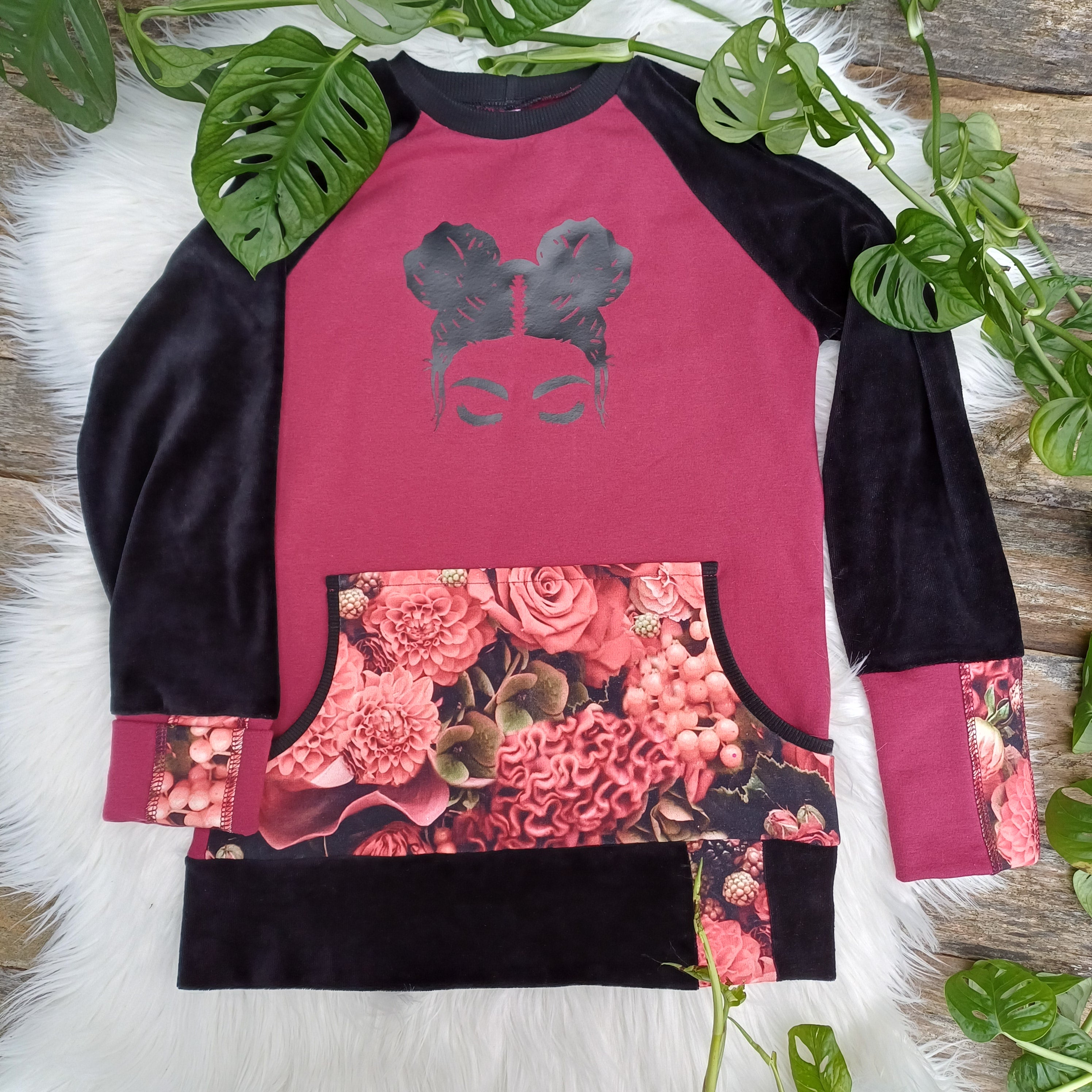 Rankų darbo džemperis - tunika 122-134d