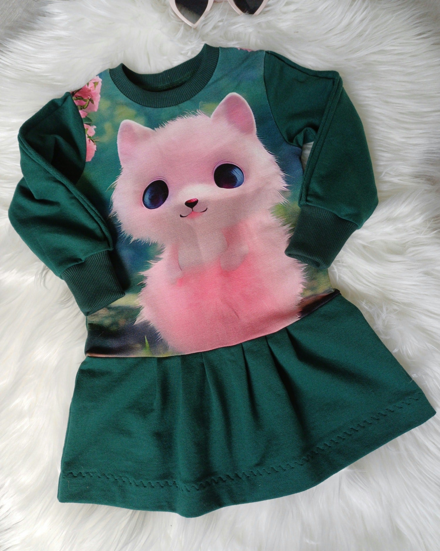 Katytės suknelė 🐱 | 92 dydis